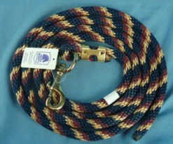 Nylon Lead Rope - Multi-Color -Horse Trail Haven Sales Store 114408 033 nylon lead rope burgundy navy tan 87553 37192.1527294821