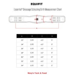 EquiFit Essential SmartFabric Dressage Girth 6 EquiFit Essential SmartFabric Dressage Girth -Horse Trail Haven Sales Store Essential Dressage Schooling Girth Size Chart equifit 13819.1625683324