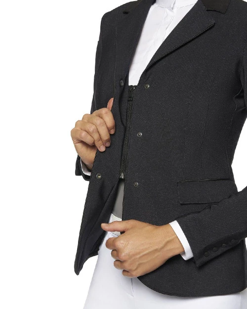 Cavalleria Toscana Zip Riding Jacket In Dark Grey 4 Cavalleria Toscana Zip Riding Jacket In Dark Grey - Image 4