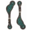 Turquoise Cross Turquoise Flower Spur Strap