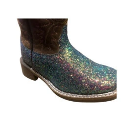 Kids Smoky Mountain Ariel Glitter Boots 5 Kids Smoky Mountain Ariel Glitter Boots -Horse Trail Haven Sales Store ariel glitter square toe glitter foot2 3077 smoky mtn 94488.1628888000