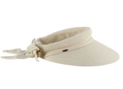 Scala Arosa Deluxe Visor With Bow -Horse Trail Haven Sales Store arosa deluxe cotton visor bow natural side V25 NAT scala 43157.1691250637