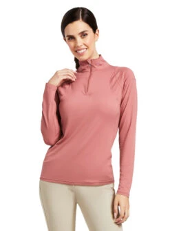 Ariat Auburn Quarter Zip Baselayer -Horse Trail Haven Sales Store auburn 1 4 zip baselayer antique rubia front 10039493 ariat 56386.1662078725