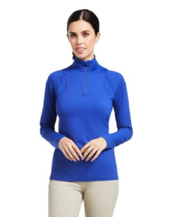 Ariat Auburn Quarter Zip Baselayer -Horse Trail Haven Sales Store auburn 1 4 zip baselayer mazarine blue front 10039496 ariat 48391.1645308602
