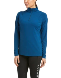 Ariat Auburn Quarter Zip Baselayer -Horse Trail Haven Sales Store auburn baselayer blue opal front 10034846 ariat 61298.1662078729