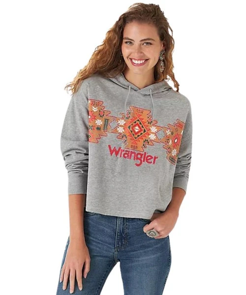 Wrangler Aztec Cropped Hoodie 2 Wrangler Aztec Cropped Hoodie - Image 2
