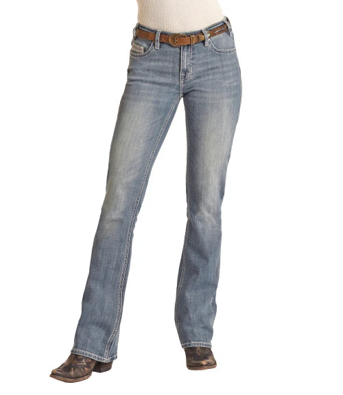 Rock & Roll Aztec Embroidered Jean 1 Rock & Roll Aztec Embroidered Jean