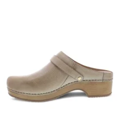 Dansko Berry Mule With Strap Oyster Milled Leather -Horse Trail Haven Sales Store berry mule strap oyster inside 9421611600 dansko 45799.1676048523