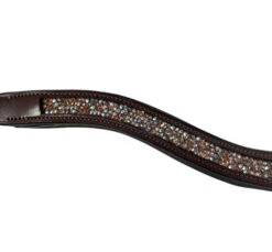 Black Oak Stormy Rose Curved Browband -Horse Trail Haven Sales Store black oak stormy rose curve brow band brown closeup 135102 kl select 28298.1668206272