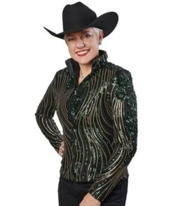 Hobby Horse Bloom Show Jacket -Horse Trail Haven Sales Store bloom jacket green front 1924 hobby horse 80002.1584475303