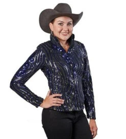 Hobby Horse Bloom Show Jacket -Horse Trail Haven Sales Store bloom jacket sapphire front 1924 hobby horse 38370.1584046422
