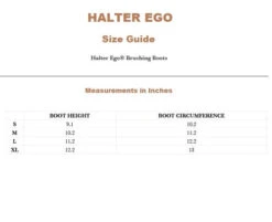Halter Ego Brushing Boots -Horse Trail Haven Sales Store brushing boots size guide halter ego 10482.1682645949