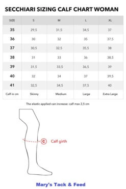 Secchiari Athena GP Tall Boots 12 Secchiari Athena GP Tall Boots -Horse Trail Haven Sales Store calf size guide secchiari boots 74754.1642365957