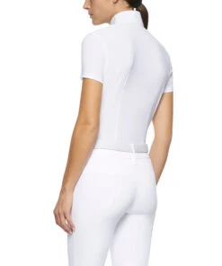 Cavalleria Toscana Hunter Competition Shirt Short Sleeve -Horse Trail Haven Sales Store competition SS poplin bib white back CAD192 JE002 0001 cavalleria 08512.1690565773