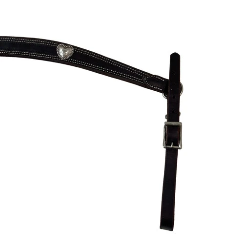 Buckaroo Leather Heart Concho Breast Collar 4 Buckaroo Leather Heart Concho Breast Collar - Image 4
