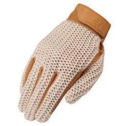 Heritage Crochet Riding Gloves -Horse Trail Haven Sales Store crochet glove tan HG274 heritage 99821.1643407726