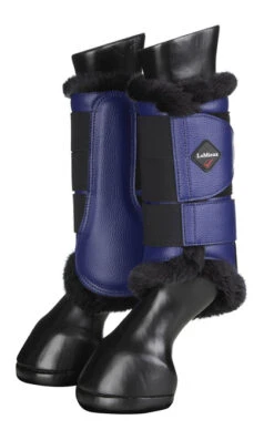 LeMieux Fleece Lined Brushing Boots -Horse Trail Haven Sales Store fleece lined brushing boots ink blue pair 4040 lemieux 09447.1636831558