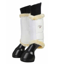 LeMieux Fleece Lined Brushing Boots -Horse Trail Haven Sales Store fleece lined brushing boots white form 8950 lemieux 01402.1665191262