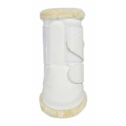 LeMieux Fleece Lined Brushing Boots -Horse Trail Haven Sales Store fleece lined brushing boots white side 8950 lemieux 01933.1636831266