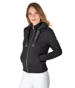 Equiline GlareG Rhinestone Hoodie 9 Equiline GlareG Rhinestone Hoodie -Horse Trail Haven Sales Store glareg rhinestone hoodie black front R09781 006 equiline 55832.1667609059