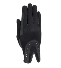 RSL By USG Good Luck Glitter Gloves -Horse Trail Haven Sales Store good luck glitter glove black rose gold RSL USG 71942.1685643634