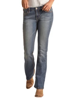 Rock & Roll Hooey Mid Rise Jean -Horse Trail Haven Sales Store hooey jeans mid rise vintage front HYWD4MR16B rr denim 61307.1678312737