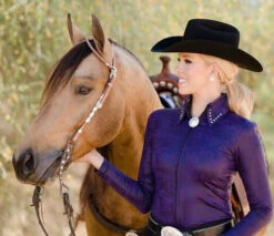Hobby Horse Jeanee Show Blouse -Horse Trail Haven Sales Store jeanne show blouse aubergine horse 3811 013 hobby horse 84535.1583792482