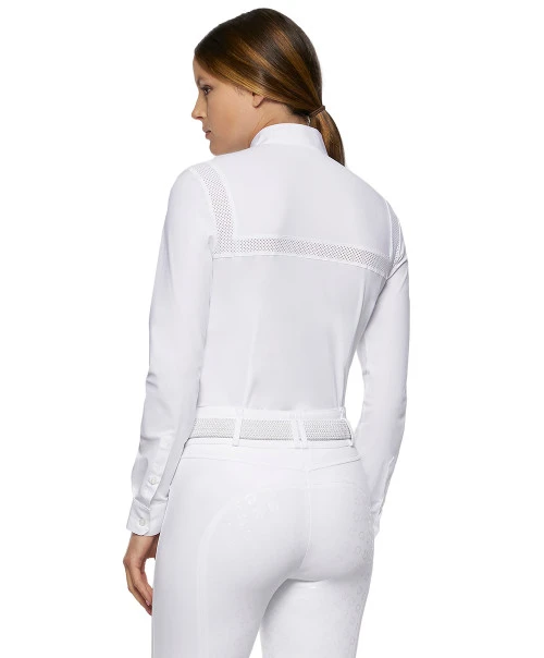 Cavalleria Toscana Jersey Shirt Perforated Insert Long Sleeve 1 Cavalleria Toscana Jersey Shirt Perforated Insert Long Sleeve