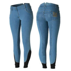 Horze Jessi-Lyn Denim Full Seat Breeches 14 Horze Jessi-Lyn Denim Full Seat Breeches -Horse Trail Haven Sales Store jessi lyn denim FS ltblue front back cp3664 horze 37049.1657850270