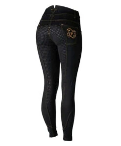 Horze Jessi-Lyn Denim Full Seat Breeches 10 Horze Jessi-Lyn Denim Full Seat Breeches -Horse Trail Haven Sales Store jessi lyn fs denim black back cp3664 horze 28851.1628628421
