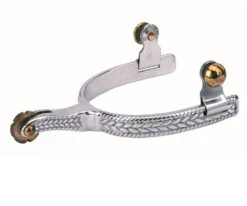 Weaver Leather Weaver Engraved Rosebud Rowel Roping Spur - Ladies