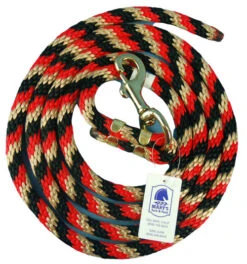 Nylon Lead Rope - Multi-Color -Horse Trail Haven Sales Store lead rope red black tan 05554.1597953951