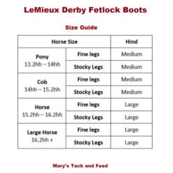 LeMieux Derby Fetlock Boots -Horse Trail Haven Sales Store lemieux derby boot fetlock size guide 21759.1636832951
