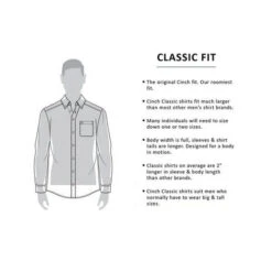 Cinch Plaid Button Down Shirt Long Sleeve -Horse Trail Haven Sales Store men classic fit size chart cinch 38478.1655495177