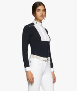 Cavalleria Toscana Outline Piping Shirt Long Sleeve 9 Cavalleria Toscana Outline Piping Shirt Long Sleeve -Horse Trail Haven Sales Store outline piping compet ls navy side CAD208 JE022 7901 CT 84203.1656712987