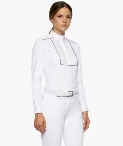 Cavalleria Toscana Outline Piping Shirt Long Sleeve 8 Cavalleria Toscana Outline Piping Shirt Long Sleeve -Horse Trail Haven Sales Store outline piping compet ls white side CAD208 JE022 0001 cavalleria toscana 01791.1656712738