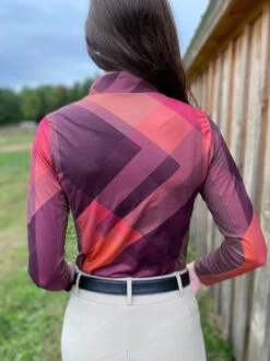 Arista Quarter Zip Shirt Prints -Horse Trail Haven Sales Store prism 1 4 zip ls rustgold back 3012 arista 11015.1668899513