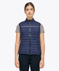 Cavalleria Toscana Team Puffer Vest 9 Cavalleria Toscana Team Puffer Vest -Horse Trail Haven Sales Store puffer vest smoky blue front GLD266 NY092 7E00 CT 65007.1675967382