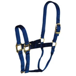 Hamilton Quality 1" Nylon Halter -Horse Trail Haven Sales Store quality 1in nylon halter navy 1Q NV hamilton 21719.1685666724