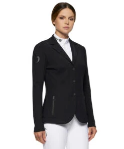 Cavalleria Toscana R-EVO Jersey Tech Knit Show Jacket -Horse Trail Haven Sales Store r evo lt tech knit jacket black side GGD036 JC019 9999 CT 36685.1641944174