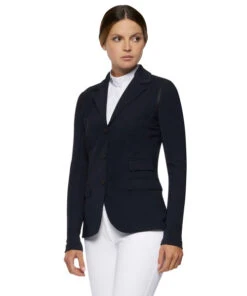 Cavalleria Toscana R-EVO Jersey Tech Knit Show Jacket -Horse Trail Haven Sales Store r evo lt tech knit jacket navy front GGD036 JC019 7901 CT 76115.1641944216