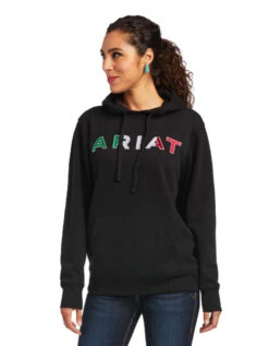 Ariat REAL Mexico Hoodie 7 Ariat REAL Mexico Hoodie -Horse Trail Haven Sales Store real mexico hoodie black front 10038930 ariat 96043.1636499006