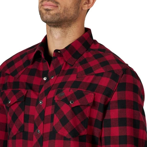 Men's Wrangler Retro Red Buffalo Plaid Shirt 1 Men's Wrangler Retro Red Buffalo Plaid Shirt