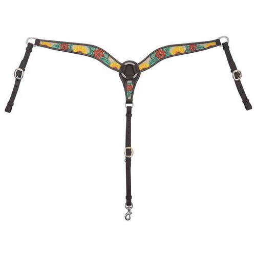 Circle Y Rising Sunflower Breast Collar 3 Circle Y Rising Sunflower Breast Collar - Image 3