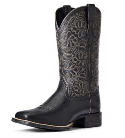 Ariat Round Up Remuda Western Boot -Horse Trail Haven Sales Store round up remuda black angle 10034024 ariat 98331.1605142780