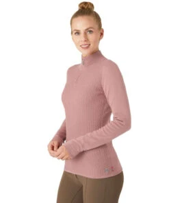 B Vertigo Ruth 1/4 Zip Sweater 16 B Vertigo Ruth 1/4 Zip Sweater -Horse Trail Haven Sales Store ruth sweater old rose pink rider side 33546 ORPI b vertigo 03109.1667873115