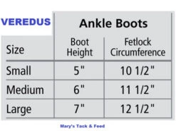 Veredus Carbon Gel Vento Ankle Boots 6 Veredus Carbon Gel Vento Ankle Boots -Horse Trail Haven Sales Store size chart ankle boot veredus 94016.1603567075