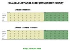 Cavallo Christina Breeches Full Grip -Horse Trail Haven Sales Store size chart cavallo apparel 75060.1676593410