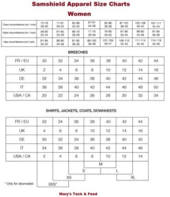 Samshield Florida Show Jacket 7 Samshield Florida Show Jacket -Horse Trail Haven Sales Store size guide women samshield 00682.1639081153