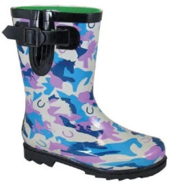 Kids Smoky Mountain Rubber Rain Boots 7 Kids Smoky Mountain Rubber Rain Boots -Horse Trail Haven Sales Store smoky mtn kids boot horses blu purple 41436.1661200090